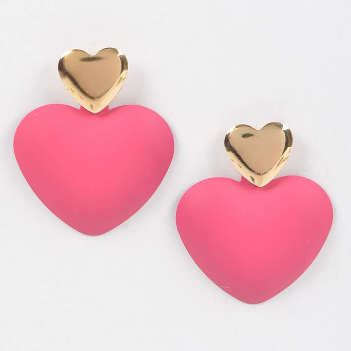 Orecchino a forma di cuore colorato per la vendita all'ingrosso da parte di 3AM BY H&D ACCESSORIES