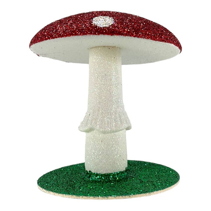 Pinnacle Peak Trading - Wholesale Christmas Decoration - Ino Schaller Small Red and White Toadstool Mushroom Figurine