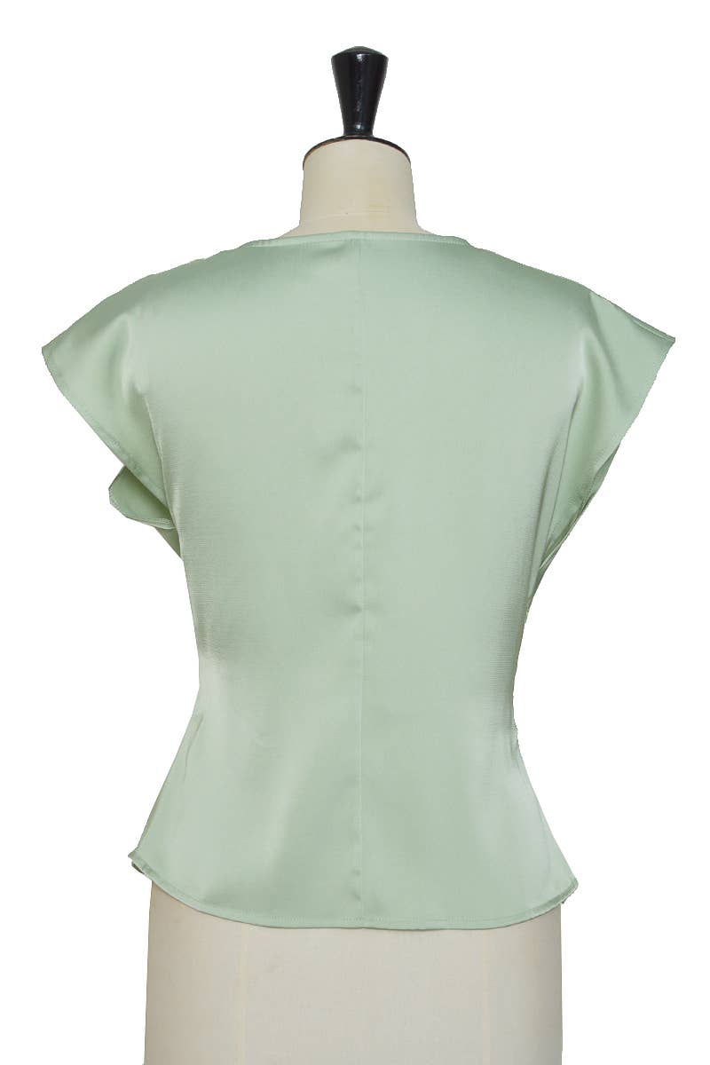 ELLI WHITE - Vente Chemisier – femme - Top en satin sans manche noué5