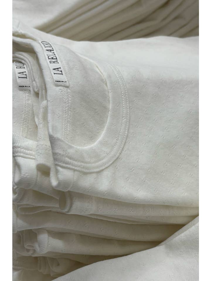 LA RELAXED - Wholesale T-Shirt - Women's - Petit Pointelle Tee3