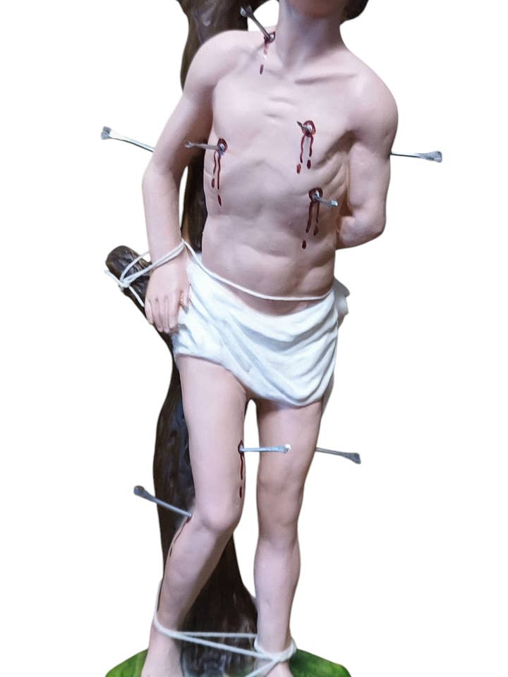 Statue of Saint Sebastian 45 cm in plaster for wholesale by Costa Articoli Religiosi
