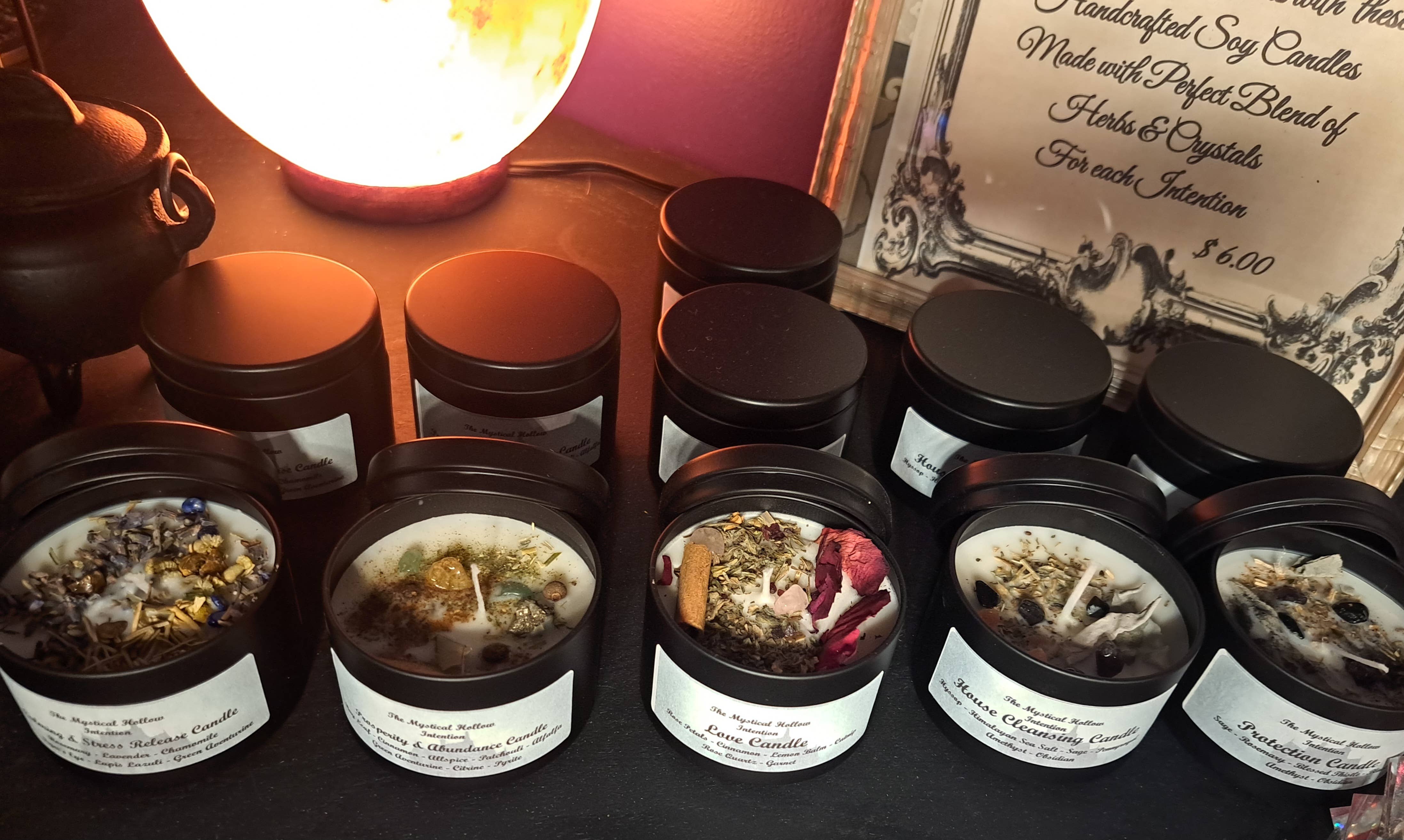 The Mystical Hollow - Wholesale Spiritual Stone/Crystal - Calming & Stress Release Candle1