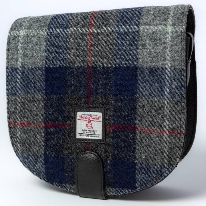 maccessori - Wholesale Crossbody Bag - Women's - Harris Tweed Crossbody Bag Blue Check