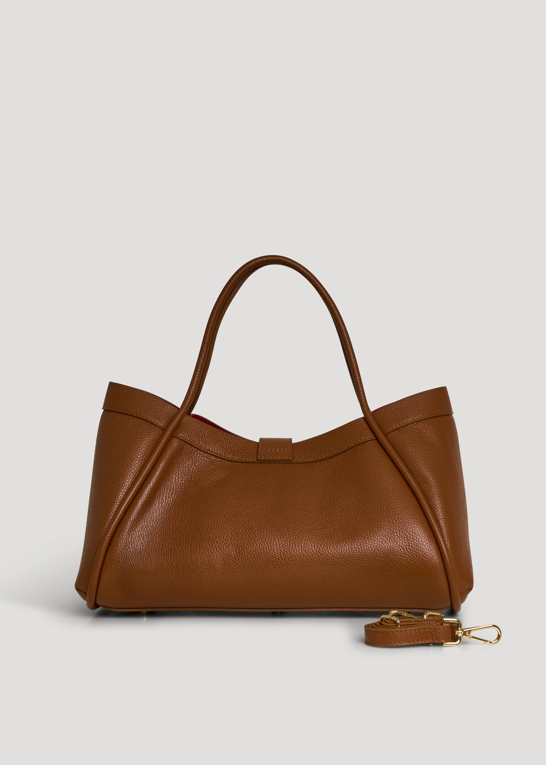 Voemièn – wholesale Väska med handtag – Dam – Mayfair-väska i tanfärgat Togo-läder2