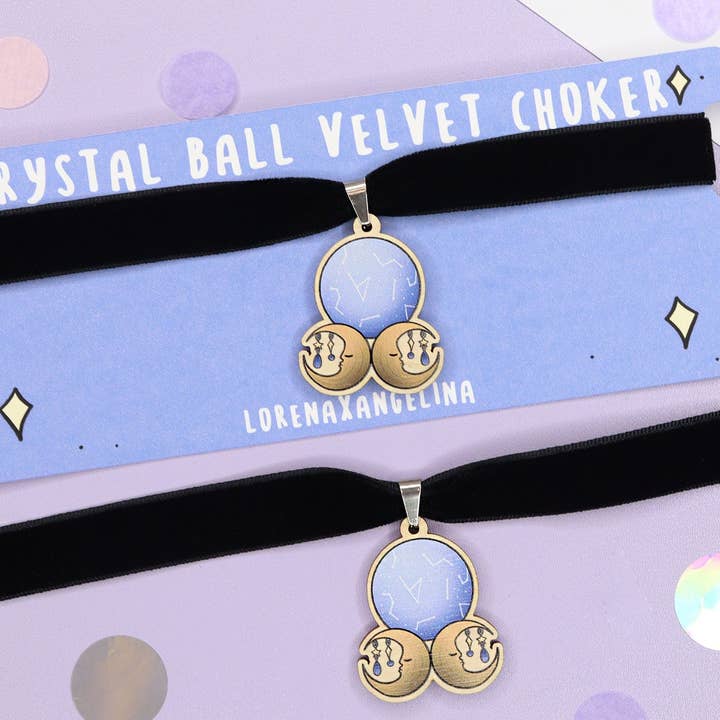 Crystal Ball Samt-Choker für den Großhandel von LorenaxAngelina