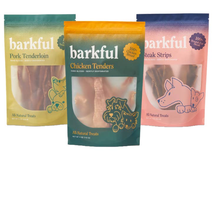 Meat Lovers Bundle- Single Ingredient Dog Treats-12 bags for wholesale by Barkful