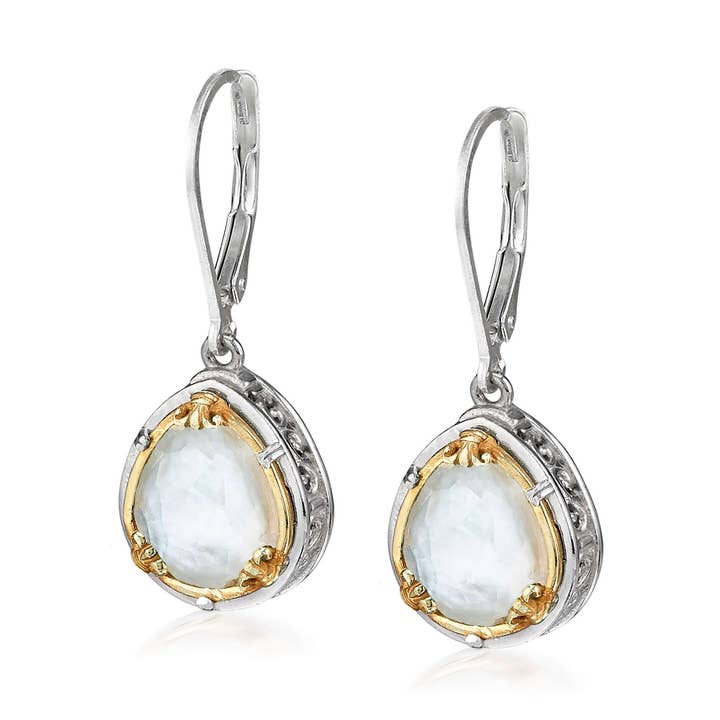 Orecchini doppietti in madreperla Petite Teardrop per la vendita all'ingrosso da parte di Anatoli Jewelry