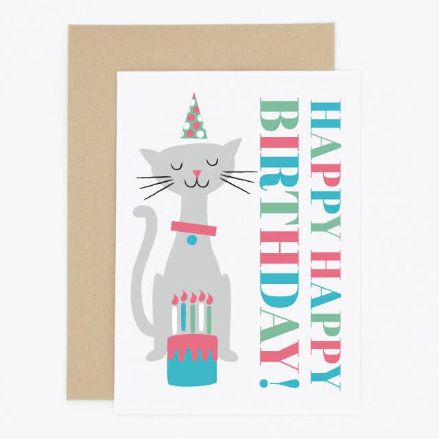 Biglietto d'auguri Animaux Solo Cat per la vendita all'ingrosso da parte di Madame Annie et Fils