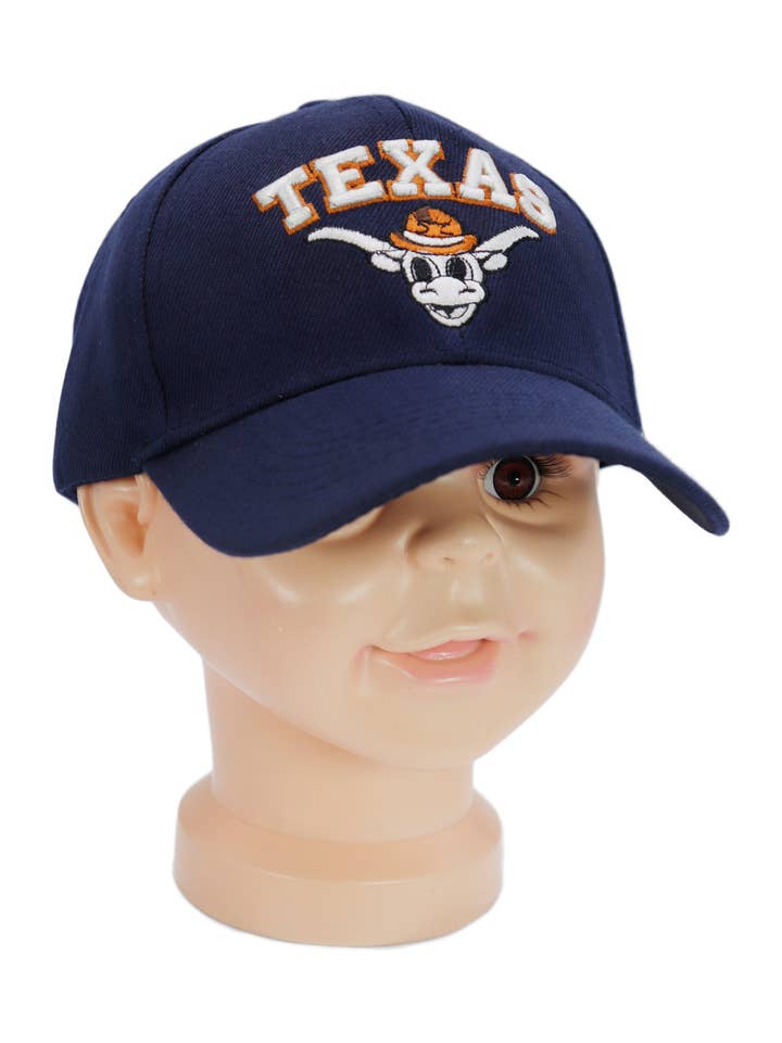 Bestickte Baseballmütze Texas Longhorn Bull für Kinder für den Großhandel von Cap Zone