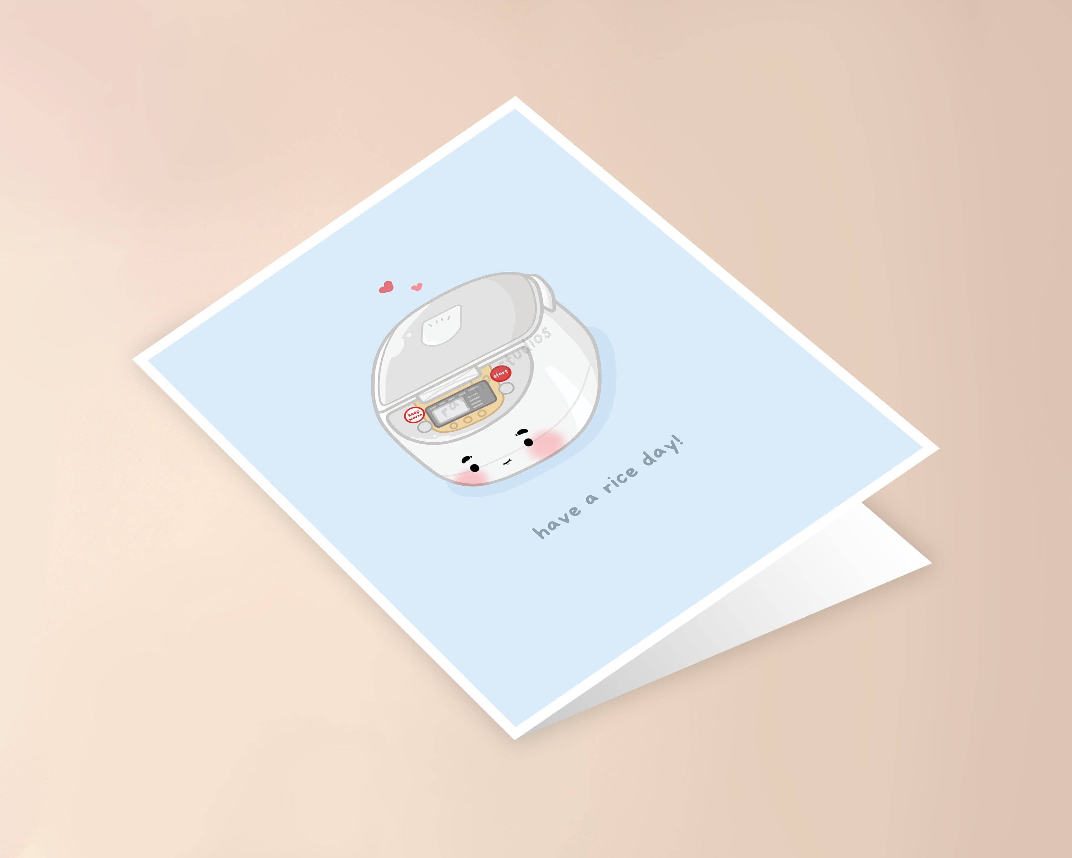 Raychoo Studios Inc. - Vente Carte de vœux classique - Passez une journée de riz ! Carte de voeux1