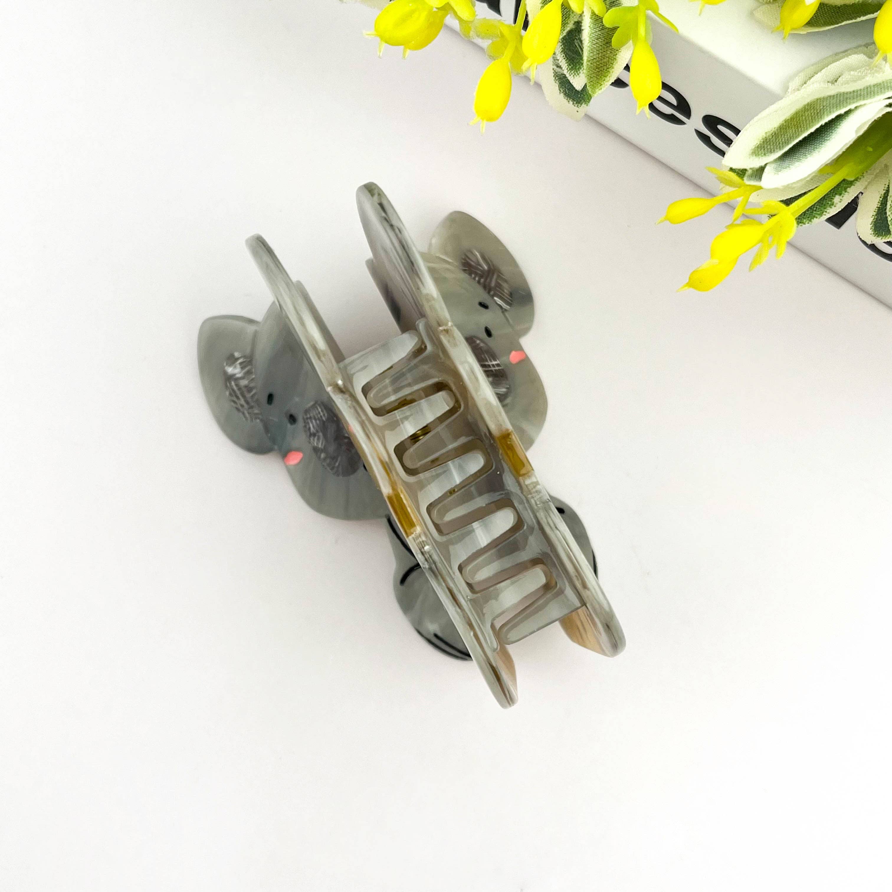 TheDivaSoap - Wholesale Hair Clip - Women's - Grey Koala Bear Claw Clip, Cute Animal Hair Clip4