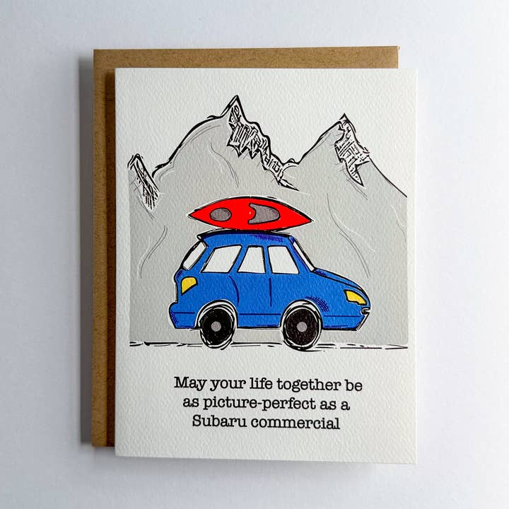 Wild Card Creations - Vente Faire-part de mariage - Carte de mariage sur le thème de Subaru
