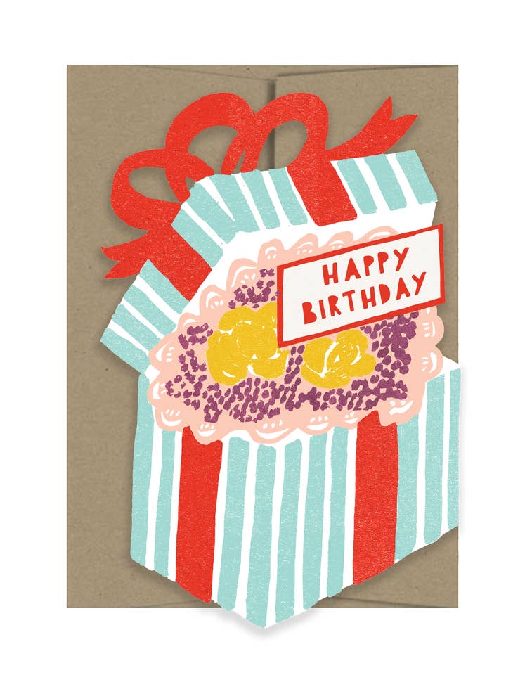 Happy Birthday Gift - Die Cut Card for wholesale by Isatopia