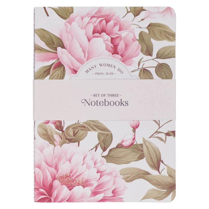 Christian Art Gifts - Wholesale Notebook - Notebook Set 3pc Noble Things Prov. 31:29