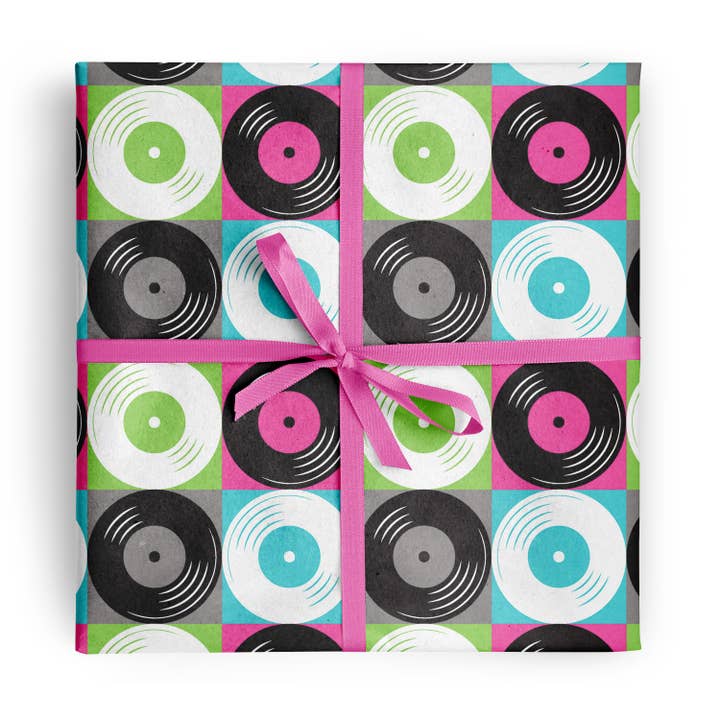 For The Record Wrapping Paper for wholesale by Rock'N Paper