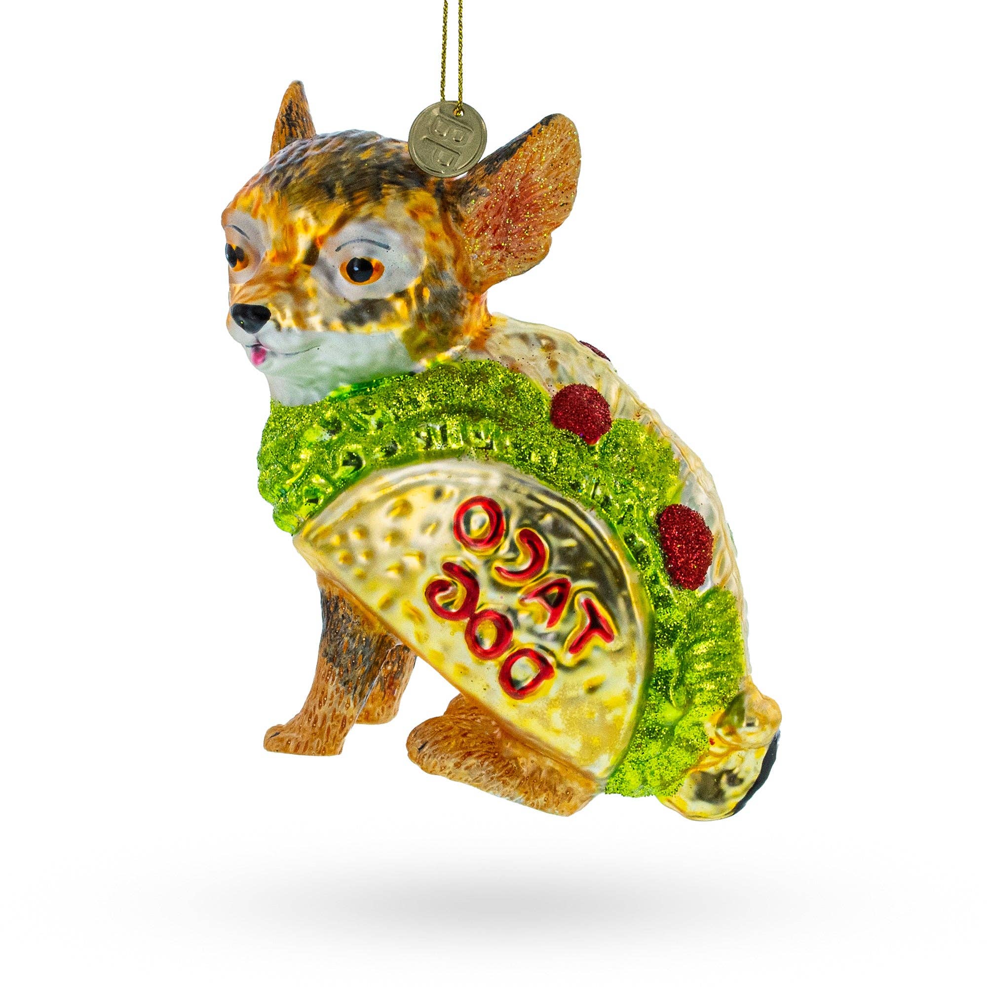 BestPysanky - Vendita all'ingrosso Decorazione - Ornamento in vetro a forma di cane Chihuahua Taco0