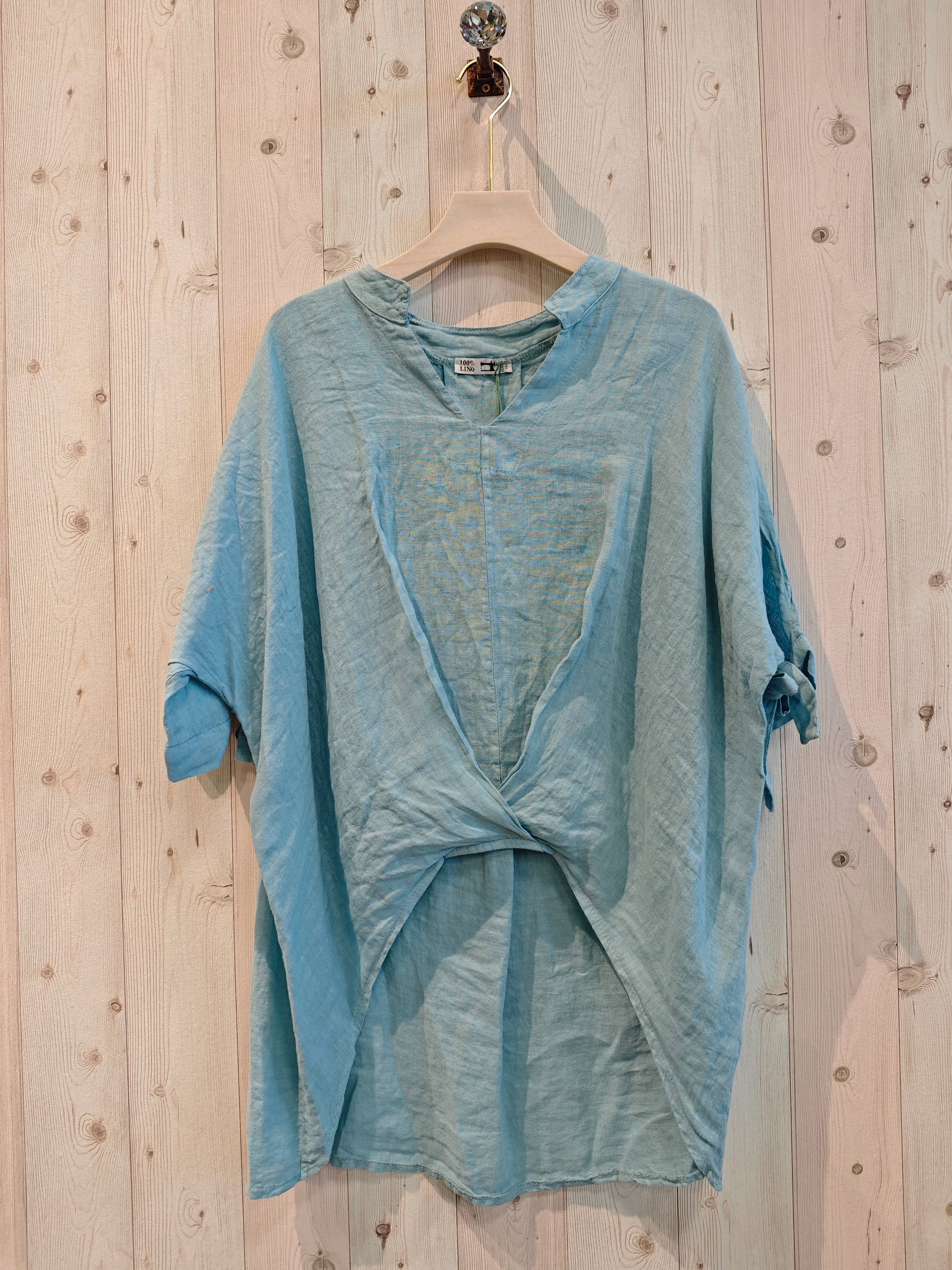 Linen & More - Wholesale Blouse - Women's - REF 994 100% LINEN BLOUSE WITH TWO SIDES4