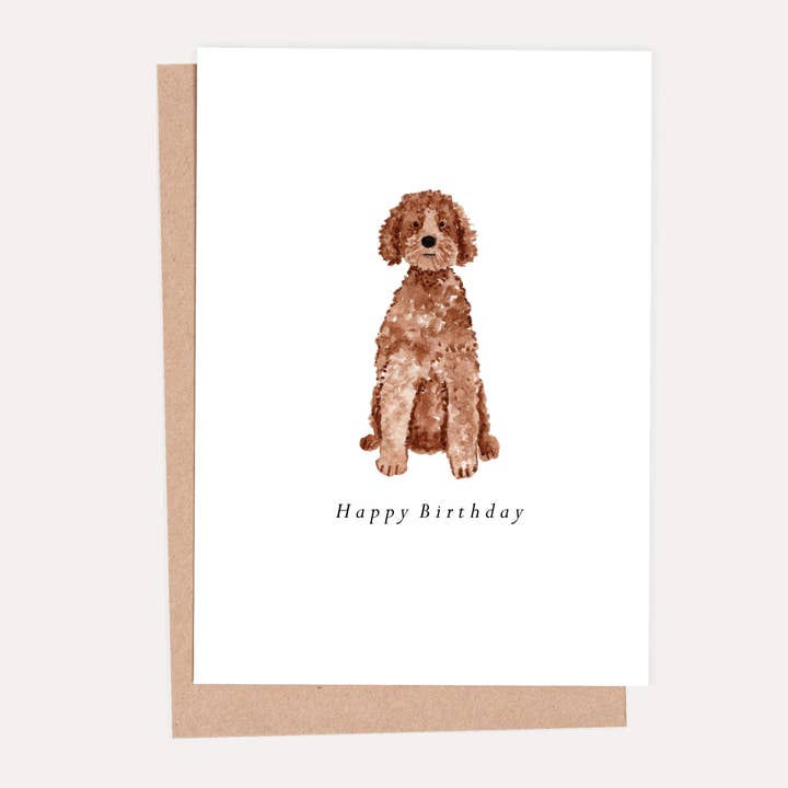 Cockapoo Birthday Card for wholesale by HeatherLucyJ Design
