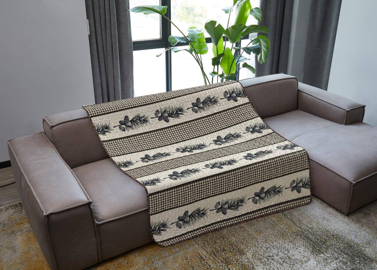 Duke Imports - Wholesale Throw Blanket - "Cascade Falls"  Quilted Throw Blanket 50"x60"1