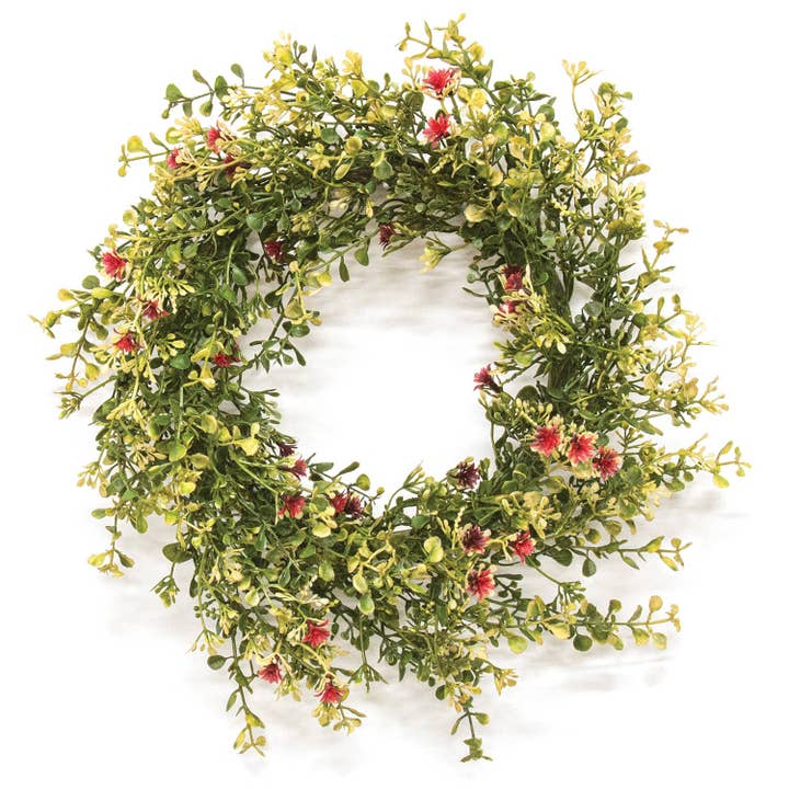 Ruby Fall Buds & Baby's Grass Candle Ring, 6.5" for wholesale by CWI Gifts