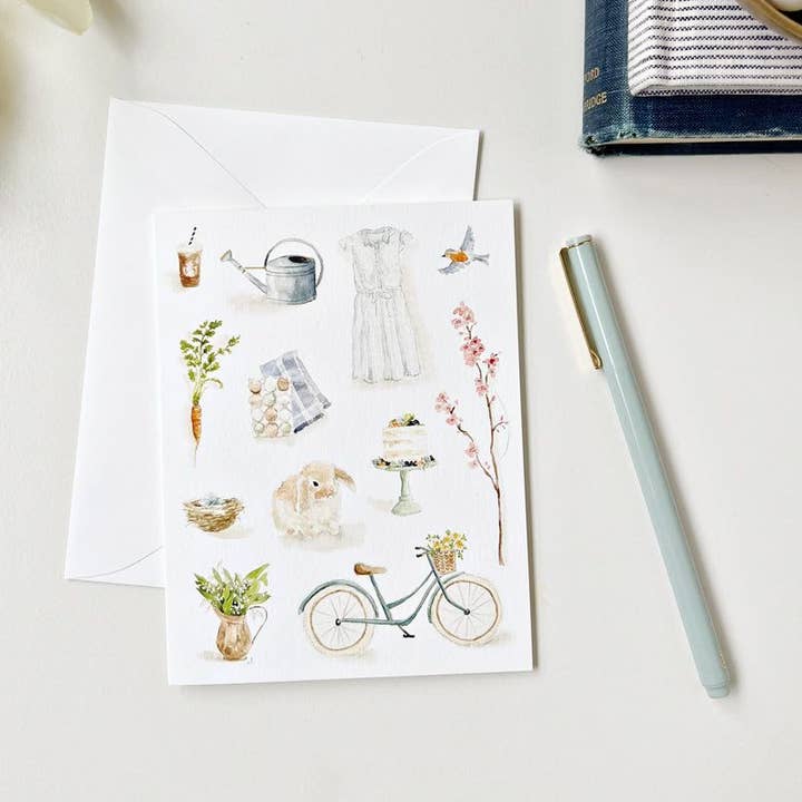 springtime notecards for wholesale by emily lex studio