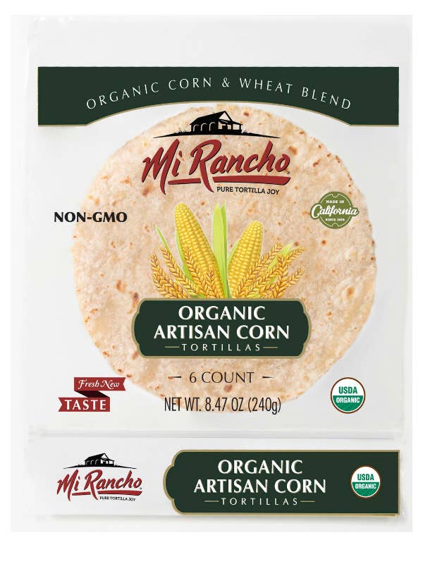 Organic Artisan Corn Tortilla for wholesale by Mi Rancho