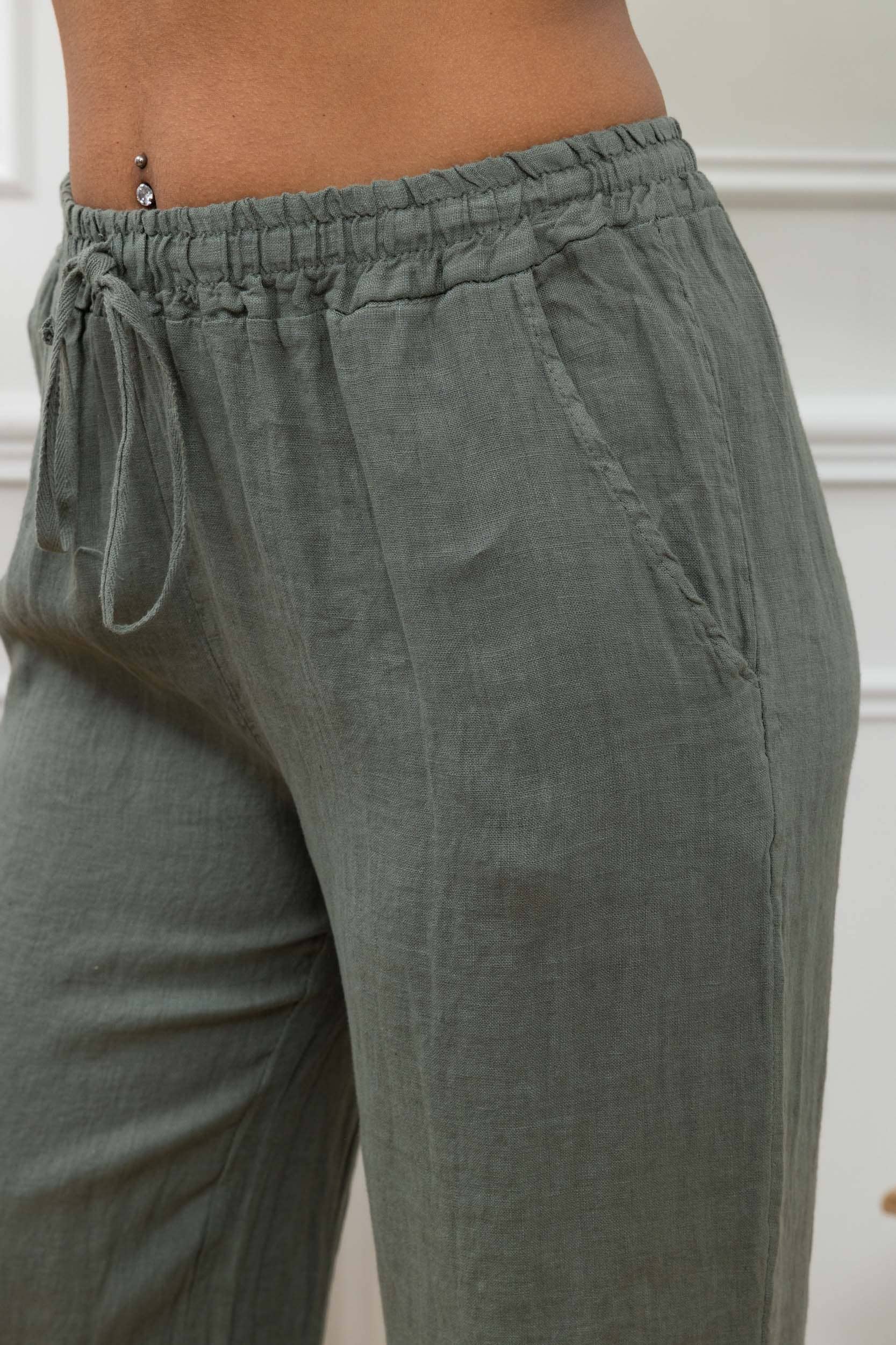 Happy look – Engroshandel Top- og buksesæt (IKKE Loungewear) - Dame – Linnedragt i to dele – Naturlig elegance & komfort5