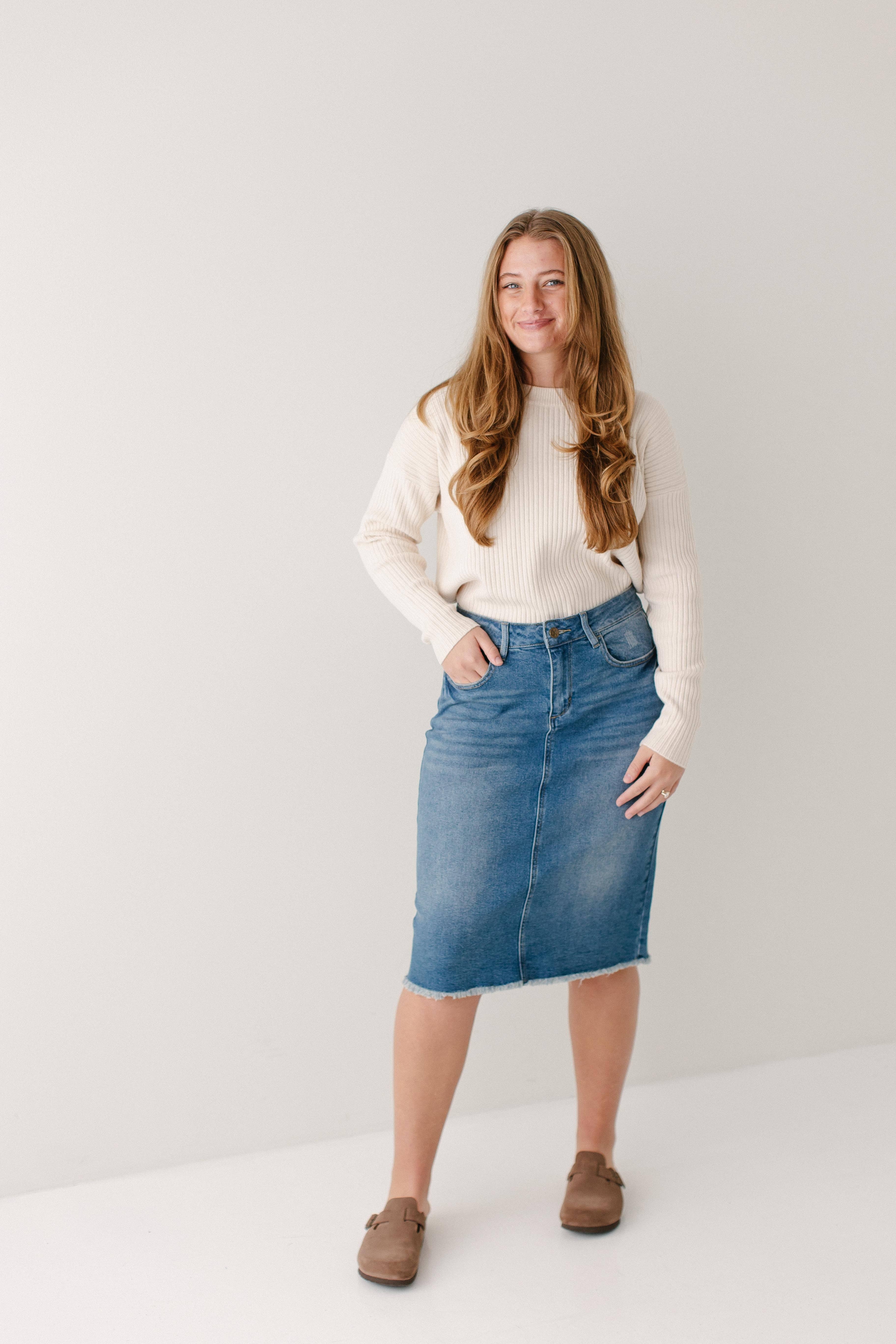 The Main Street Exchange - Wholesale Skirt - Women's - 'Nala' Distressed Denim Skirt12