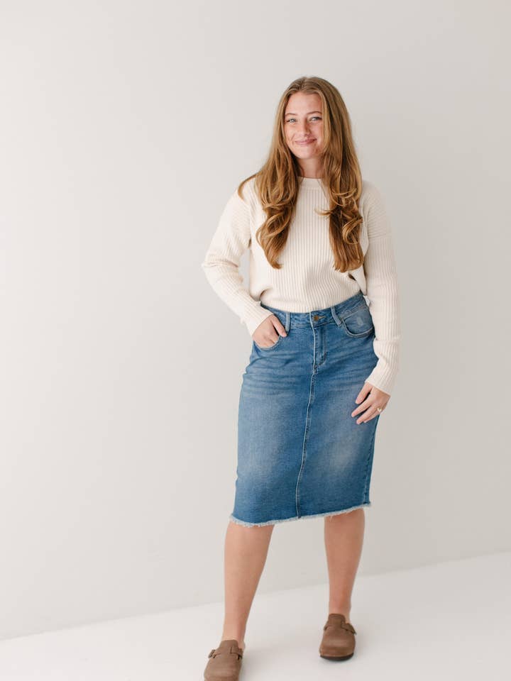 The Main Street Exchange - Wholesale Skirt - Women's - 'Nala' Distressed Denim Skirt12