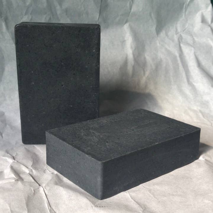 BASIL + CEDARWOOD Activated Charcoal Soap for wholesale by Silk Water
