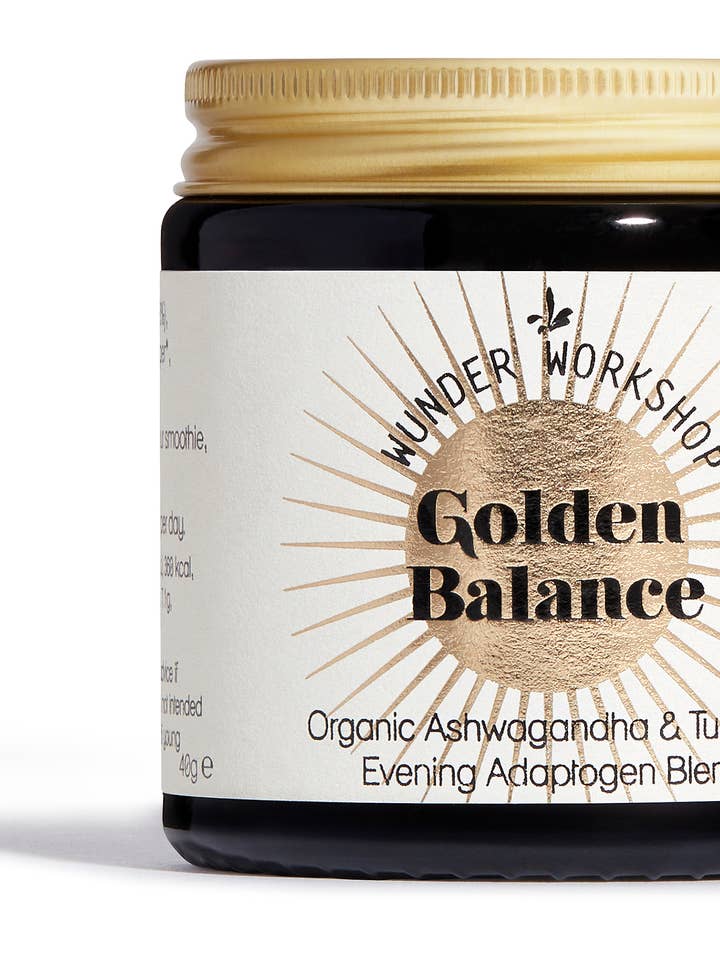 Golden Balance - organic adaptogen blend w/Ashwagandha (40g) for wholesale by Wunder Workshop