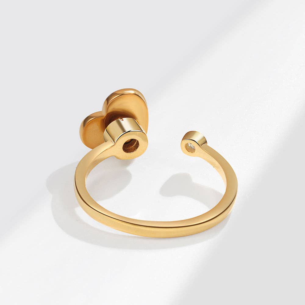 Perimade & Co. LLC - Wholesale Band/Stacked Ring - Rainbow Heart Fidget Spinner Ring in 925 Sterling Silver2