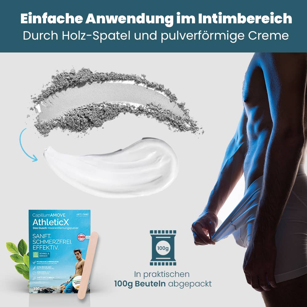 SANUUS® Better Living - Wholesale Product voor lichaamsontharing - Capillum AMOVE AthleticX ontharingspoeder2