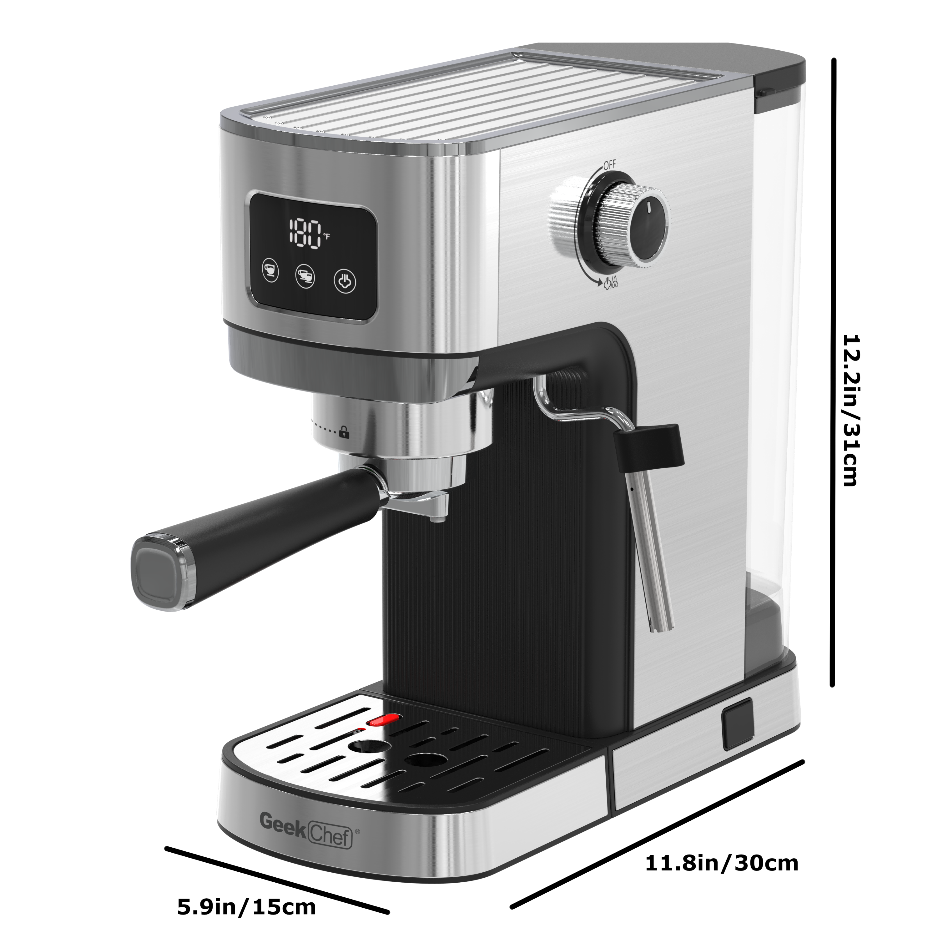 BlakOutlet - Wholesale Espresso Maker - Espresso Machine, Cappuccino & Latte Machine with ESE POD Filter & Milk Frother2