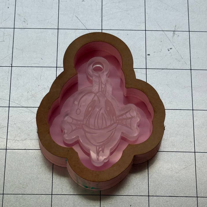 Used Angler Fish Acrylic Blank for Mold Making with Attached Housing for wholesale by KCRESINSHOP