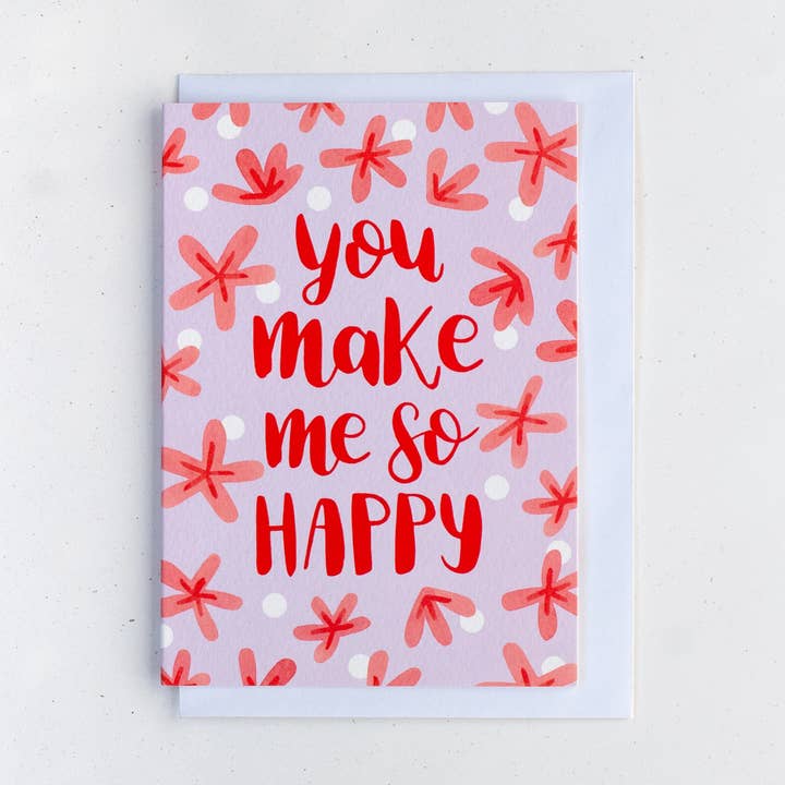 Carte Fleurs Happy pour la vente par Natàlia Juan Abelló