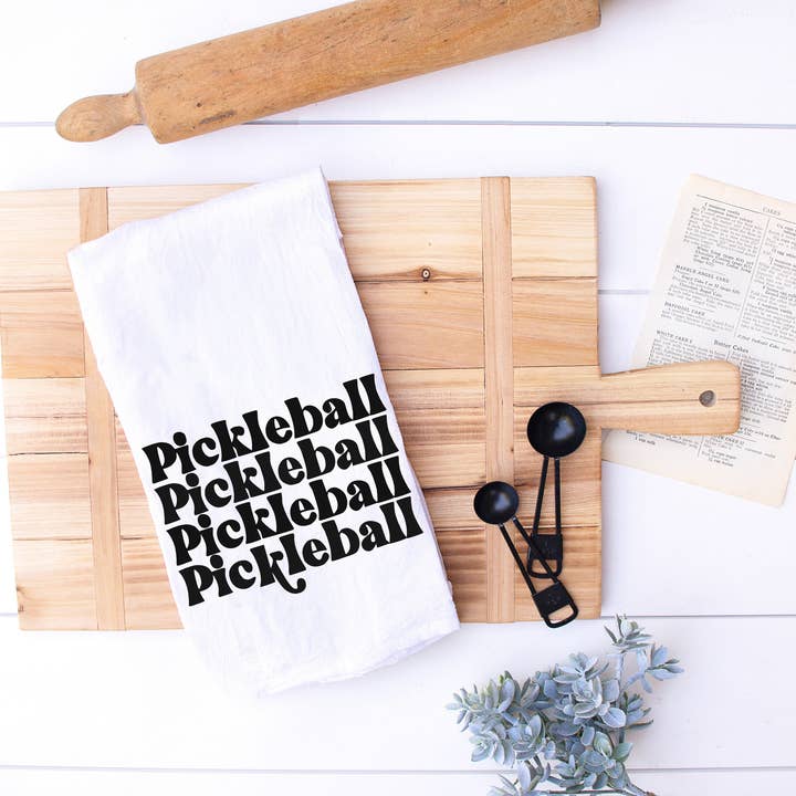 Pickleball x4 Funny Pickleball Kitchen Hand Dish Towel for wholesale by Designing Moments