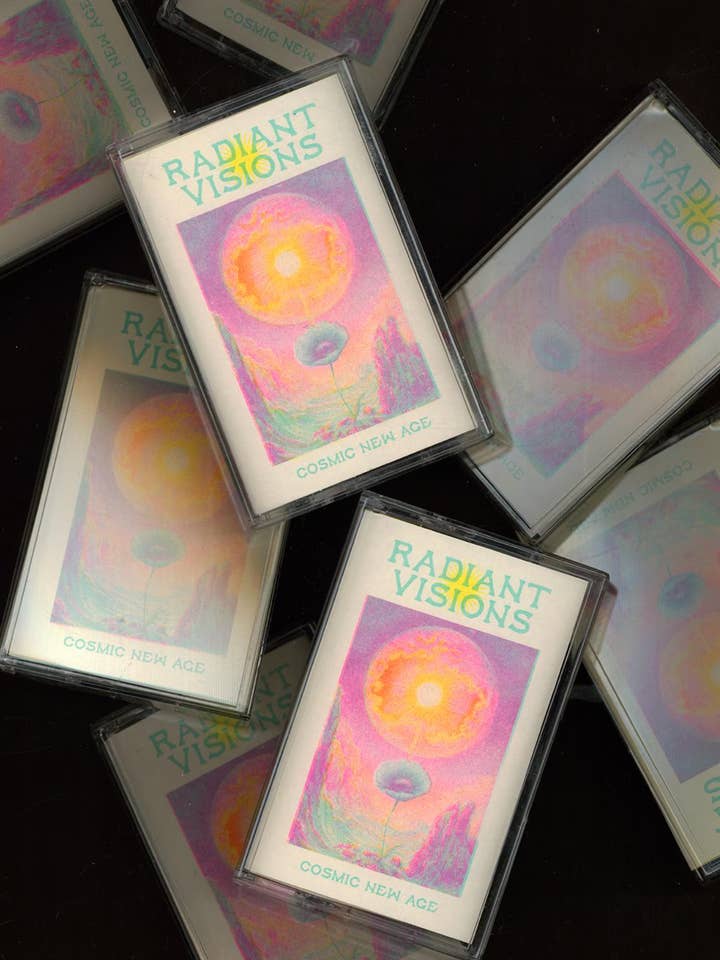 Radiant Visions: Cosmic New Age 90 min. Cassette Mixtape for wholesale by Back of Beyond Press