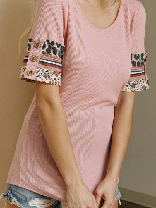 lovely melody – wholesale Stickad topp - Dam – LMT2432-Tale att berätta Patchwork Thermo Top16