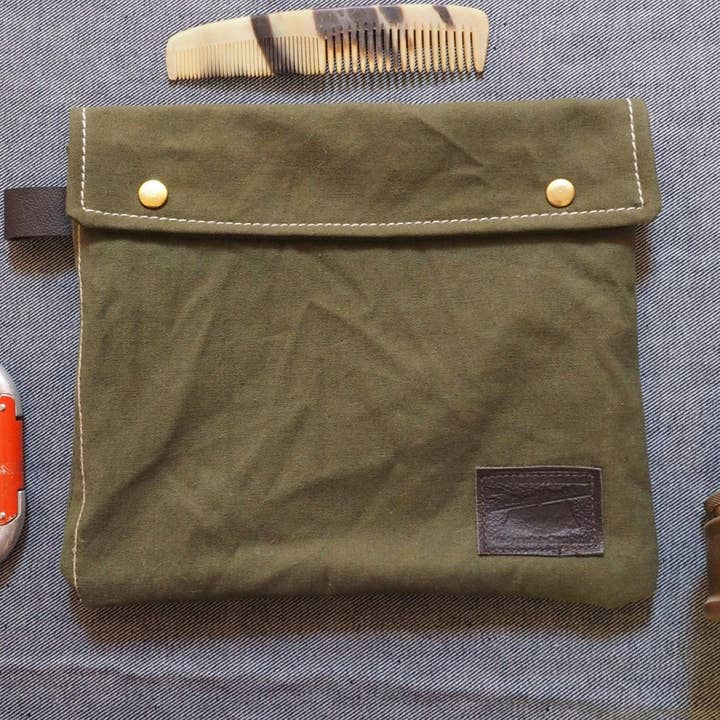 Recycled Wwii Tents Wash Bag With Personalised Initials for wholesale by Stabo