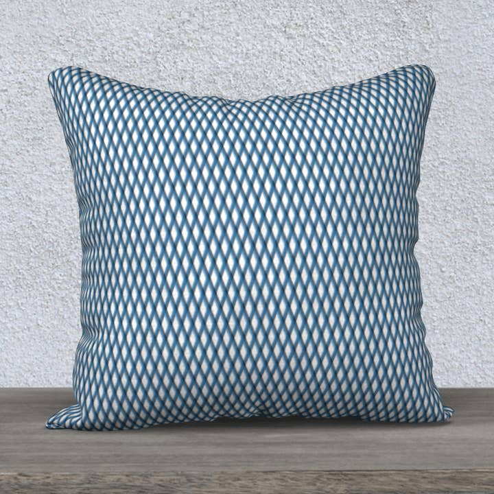 Ocean Blue Square Accent Cushion - Blue and white 18" 🇨🇦 for wholesale by The Wheaten Store