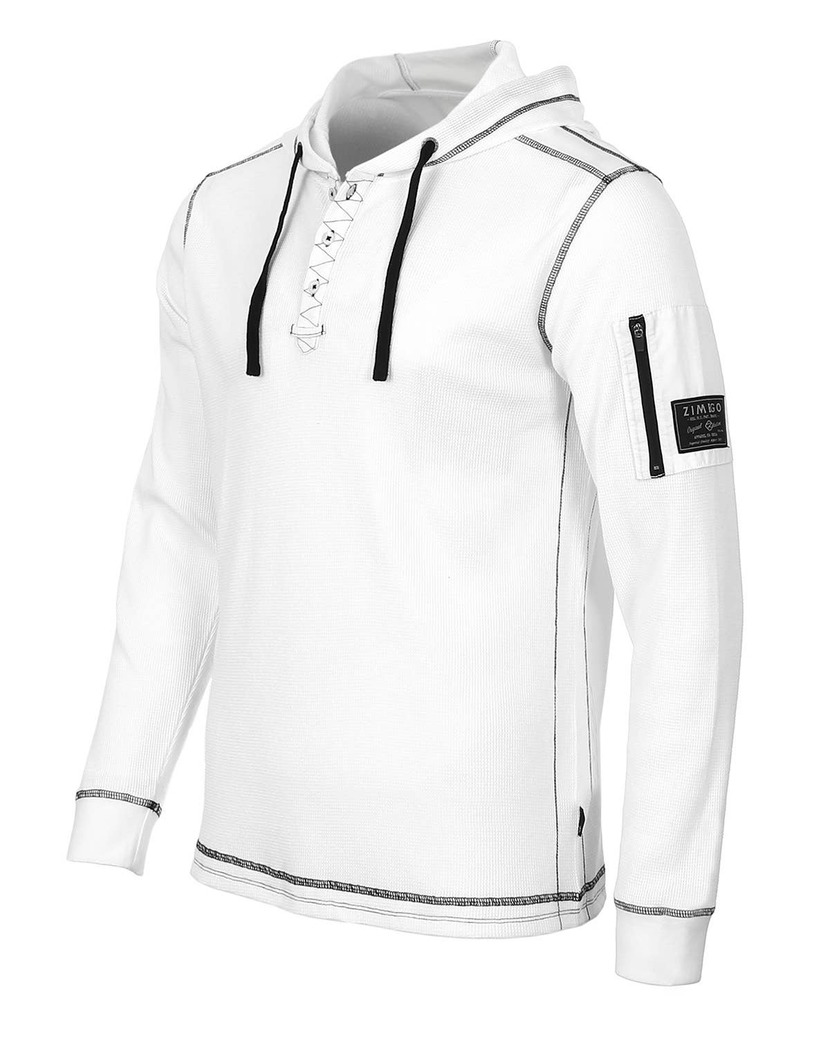 ZIMEGO – wholesale Hoodie - Herr – ZIMEGO herrtröja med huva i termotyg och lång ärm, avslappnad stil7