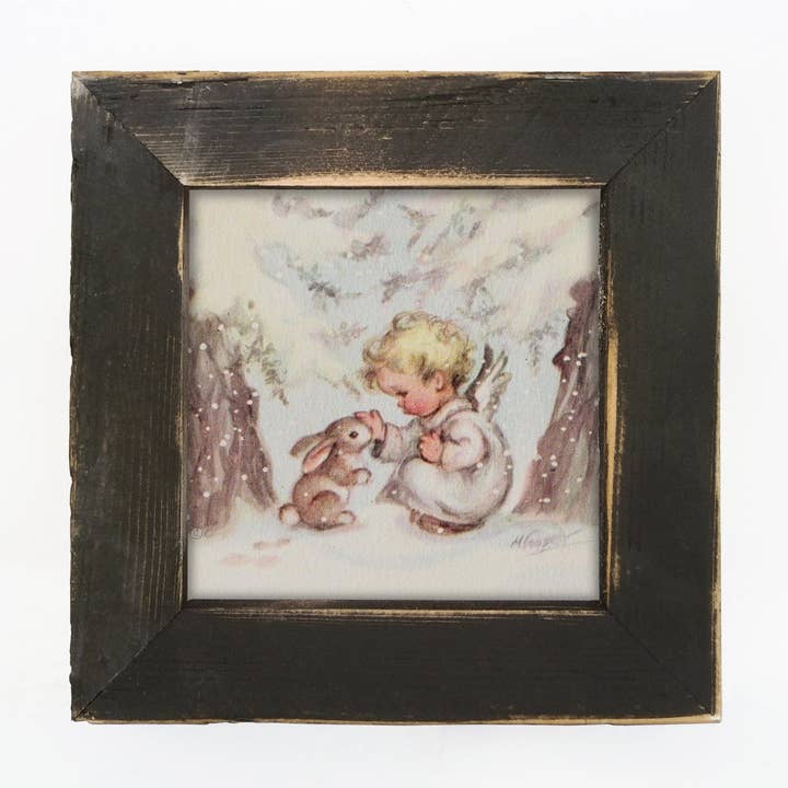 ginger blue - Wholesale Art Print - Bunny with angel