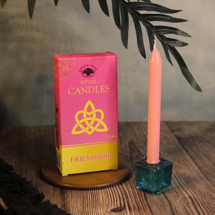Green Tree - Wholesale Pillar Candle - Green Tree Ritual candles Friendship 10 pack