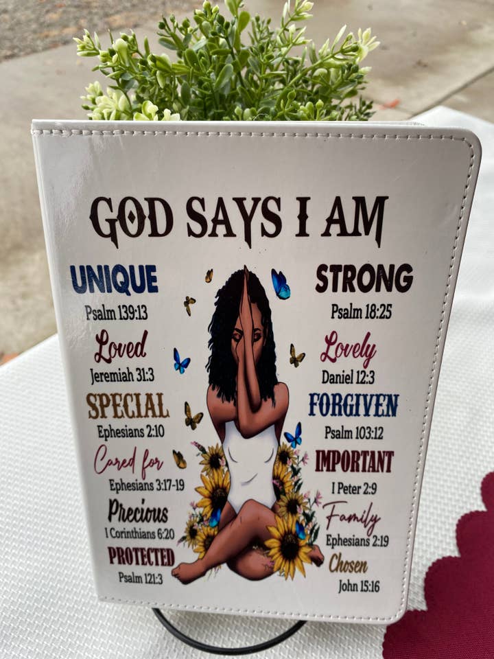GOD SAYS I AM Positive Affirmations Journal for wholesale by Tjamm6 Creations