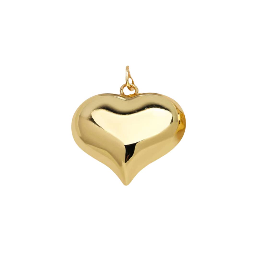Savvy Bling - Wholesale Individual Charm/Pendant - Puffy Heart Charm For Charm Necklace & Bracelet