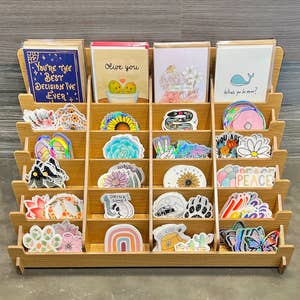 Greeting Card Organizer Box with Dividers and 24 Assorted Cards - Floral