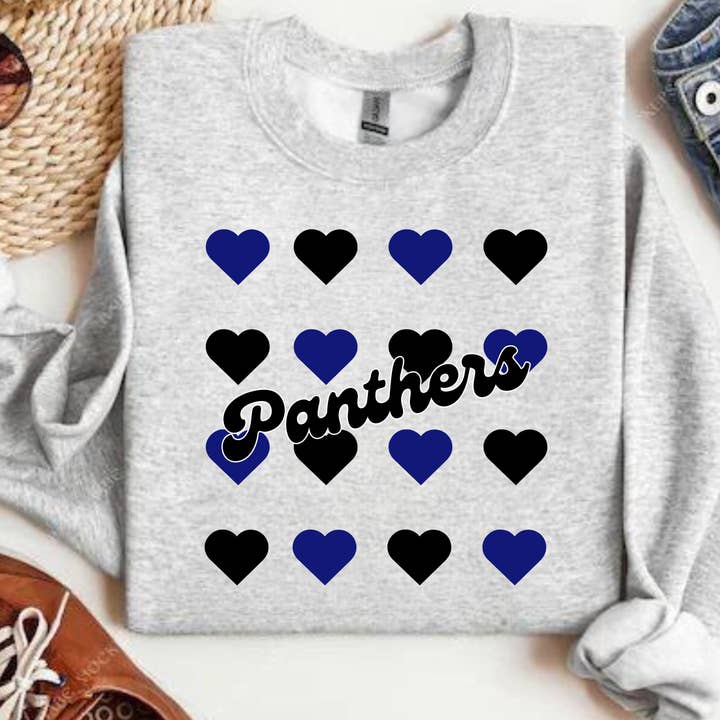 Wholesale School Spirit Sweatshirt Panthers- Ash for wholesale by Lasting Impressions CT