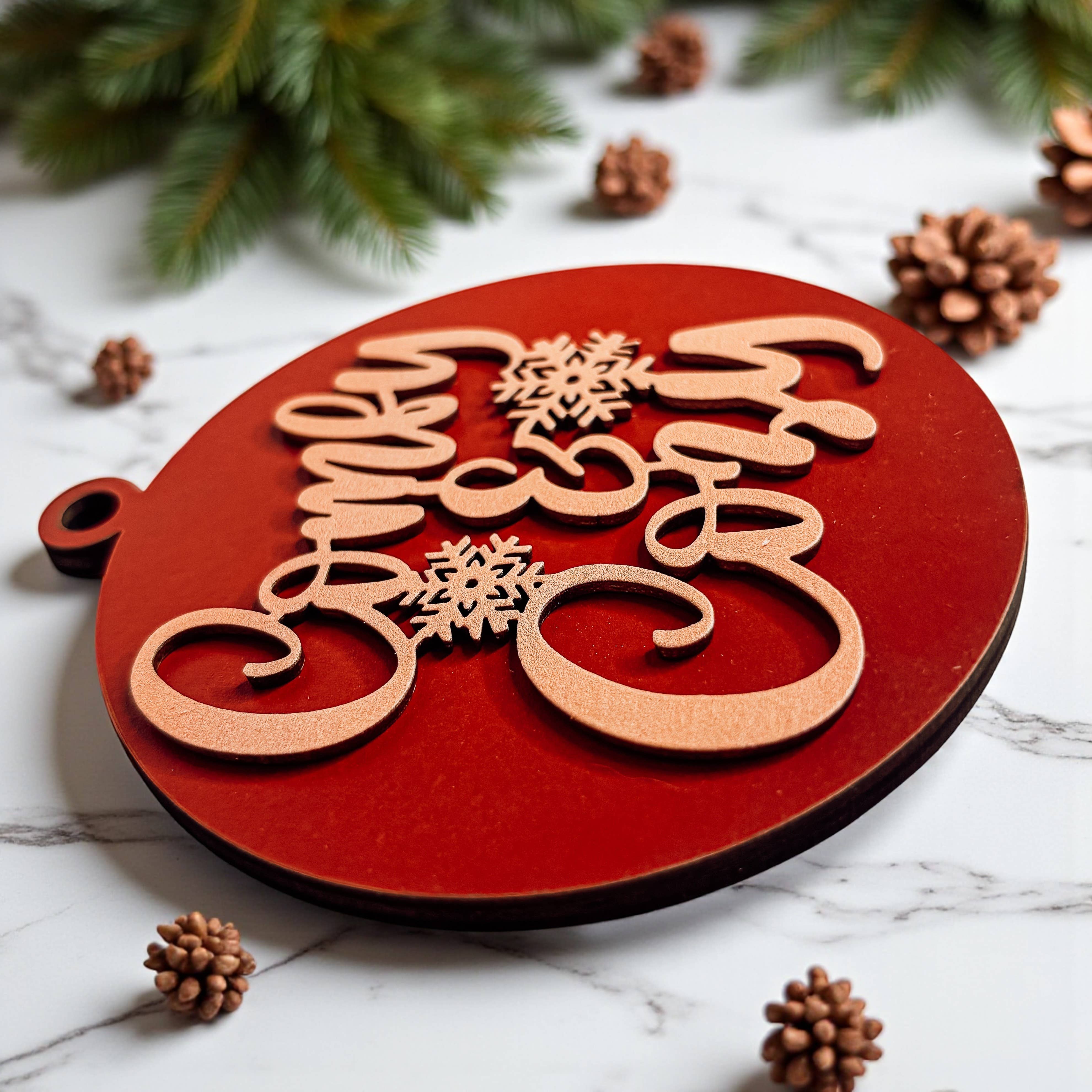 Gia Roma - Wholesale Ornament - Hanging Christmas Decor + Handmade Wooden Ornament Funny40