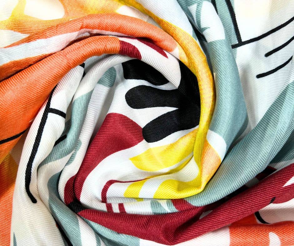 scaarf.com - Wholesale Scarf - Women's - Printed Multicolor Polyester Scarf For Women:1